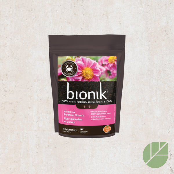 Bionik 4-1-9 natural fertilizer for annual and perennial flowers