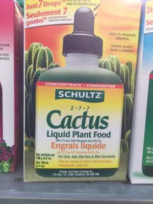 Engrais liquide pour cactus 2-7-7 138g - Pépinière