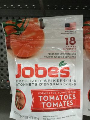 Jobes bâtonnets d’engrais à tomates 6-18-6 111g - Pépinière