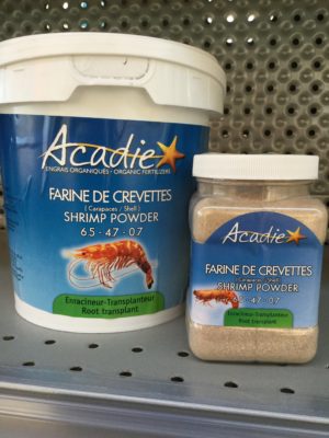 Farine de crevettes Acadie 6.5-4.7-0.7 160gr - Pépinière