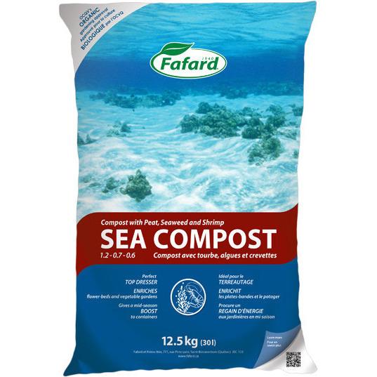 Compost avec tourbe algues et crevettes Biosol® 12,5kg - Pépinière
