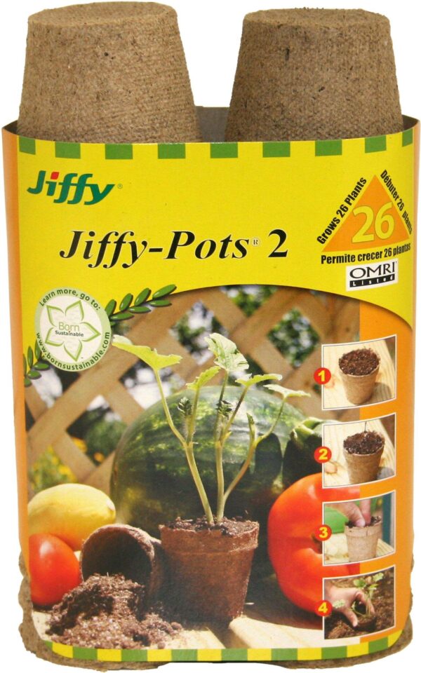 Jiffy-Round Pots 2″ / 26 count - Pépinière