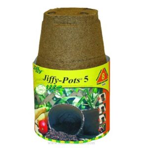Jiffy-Round Pots 5″ / 8 units - Pépinière