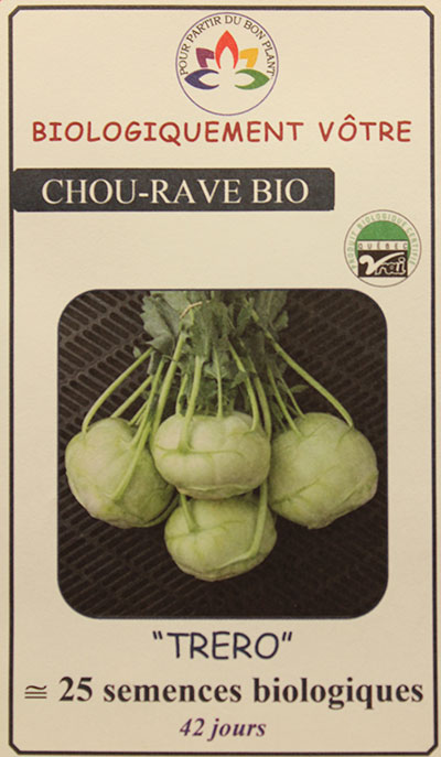 Chou-Rave ‘Trero’ Bio / ‘Trero’ Kohlrabi Organic - Pépinière