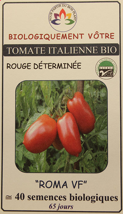 Tomate Italienne Rouge ‘Roma VF’ Bio / ‘Roma VF’ Red Italian Tomato Bio - Pépinière