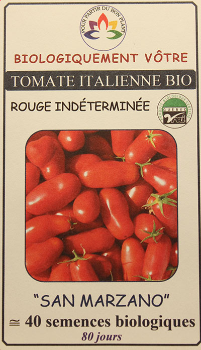 Tomate Italienne Rouge ‘San Marzano’ Bio / ‘San Marzano’ Red Italian Tomato Bio - Pépinière