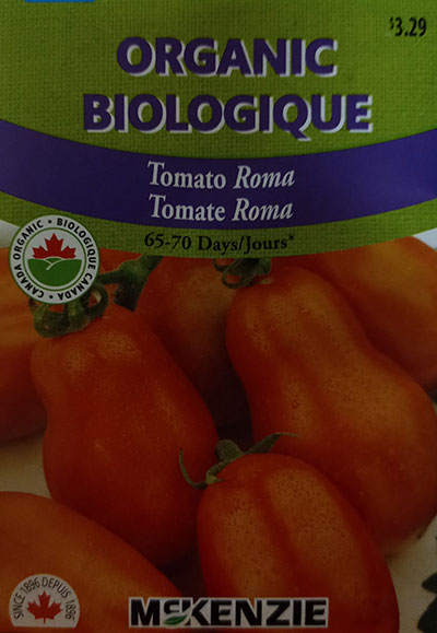 Tomate ‘Roma’ Biologique / ‘Roma’ Tomato Organic - Pépinière