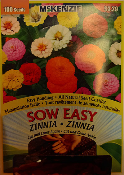 Zinnia ‘Cut and Come Again’ Sow Easy / ‘Cut and Come Again’ Zinnia Sow Easy - Pépinière