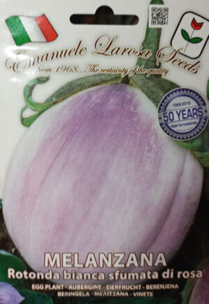 Aubergine ‘Bianca Sfumata Di Rosa’ / ‘Bianca Sfumata Di Rosa’ Eggplant - Pépinière