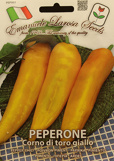 Poivron Jaune ‘Corno di Toro’ / ‘Corno di Toro’ Yellow Sweet Pepper - Pépinière