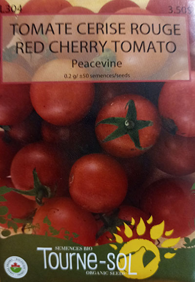 Tomate Cerise Rouge ‘Peacevine’ / ‘Peacevine’ Red Cherry Tomato - Pépinière