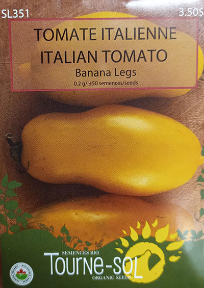 Tomate Italienne ‘Banana Legs’ / ‘Banana Legs’ Italian Tomato - Pépinière
