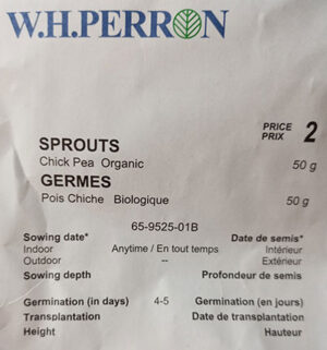 Germes/Micropousses de Pois Chiche Biologique / Chickpea’s Sprout Organic - Pépinière