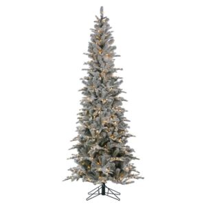 Sapin de Noël artificiel mince et enneigé / Snowcrest Pencil Pine Tree - Pépinière
