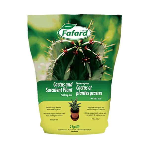 Terreau pour cactus et plantes grasses 5L - Pépinière