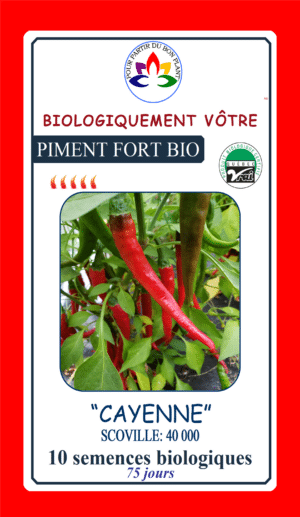 Piment Cayenne Rouge Bio - Pépinière